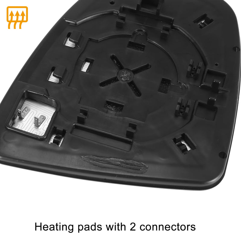 [AUSTRALIA] - X AUTOHAUX Car Rearview Left Driver Side Heated Mirror Glass Replacement W/Backing Plate for Nissan Murano 2009-2014