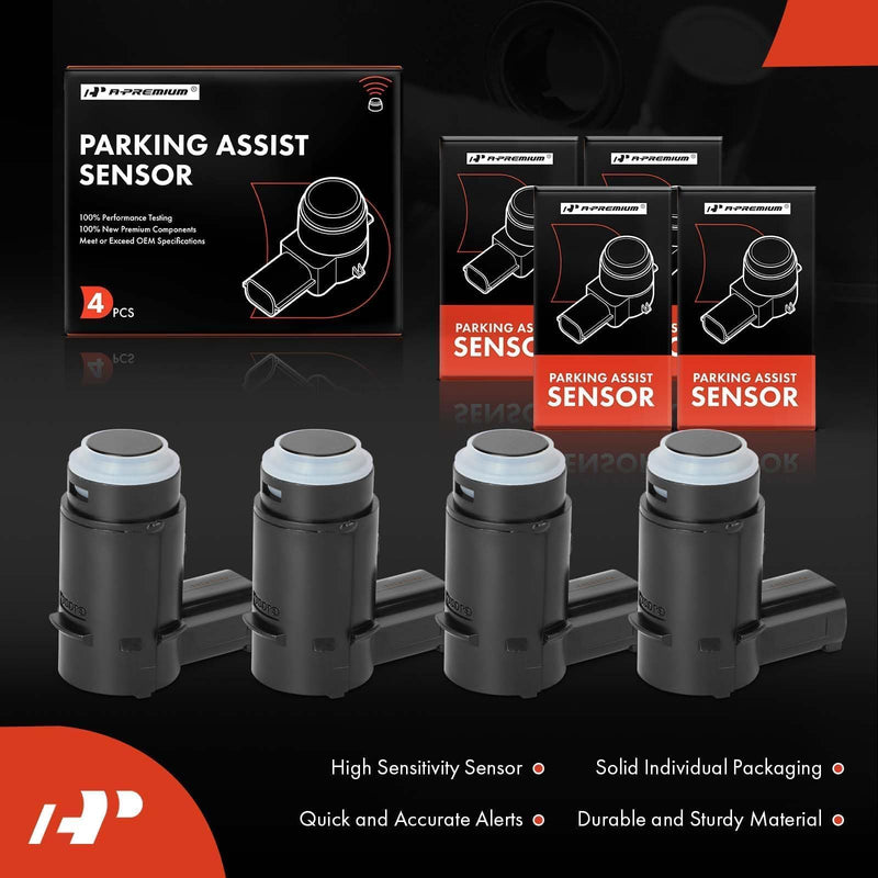  [AUSTRALIA] - A-Premium 4-PC Rear PDC Reverse Backup Parking Aid Assist Sensor Compatible with Ford and Lincoln Models - F-150 F150 2009-2014, Mark LT 2010-2014, Replace# 9L3Z-15K859-D 4-PC Set