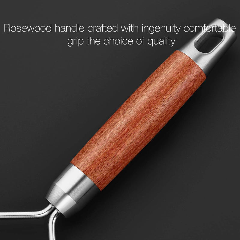 KULUNER Professional-Grade Lemon Zester with Ultra-Coarse Blades, Heavy-Duty Cheese/Vegetable Grater, Solid Wood Handle Design - Rust-Resistant Durable, Essential Kitchen Tool (A1) Rectangular