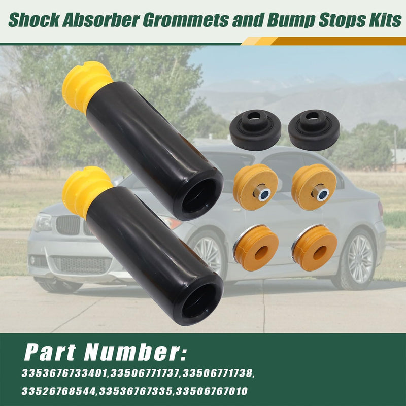 Rear Upper Lower Shock Mounts Grommets and Bump Stops Kit Compatible with BMW E82 E87 E88 E90 E92 E93 128i 135i 323i 325xi 328i 328xi 330i 335i 335d # 3353676733401 33506771737 33506771738