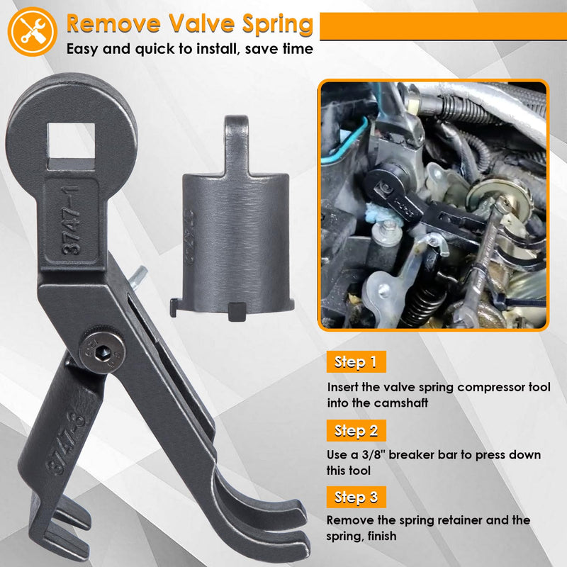 Rocker Arm Remover Installer & Valve Spring Compressor Tool for Chrysler, Dodge, Jeep 3.7L & 4.7L Engines 3747-123 10102 8426 8387 8516A