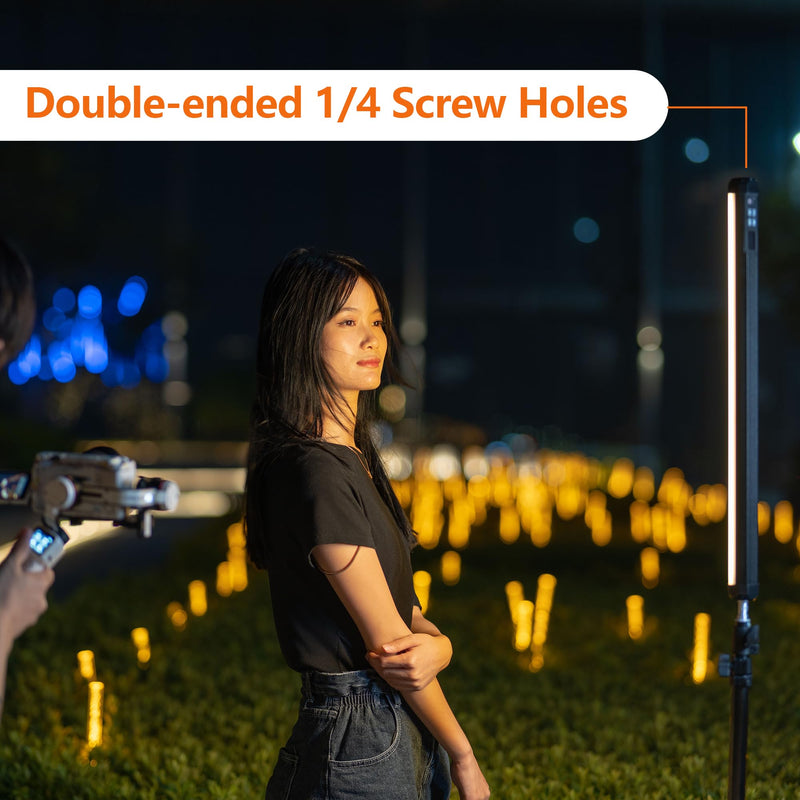 VILTROX 58cm 20W RGB Light Stick,1920LM 2500K~8500K TLCI≥97 LED Photographye Tube Light, Phone Control RGB Photo Lamp for YouTube, TikTok, Game Streaming, Party Bar (K60) Single