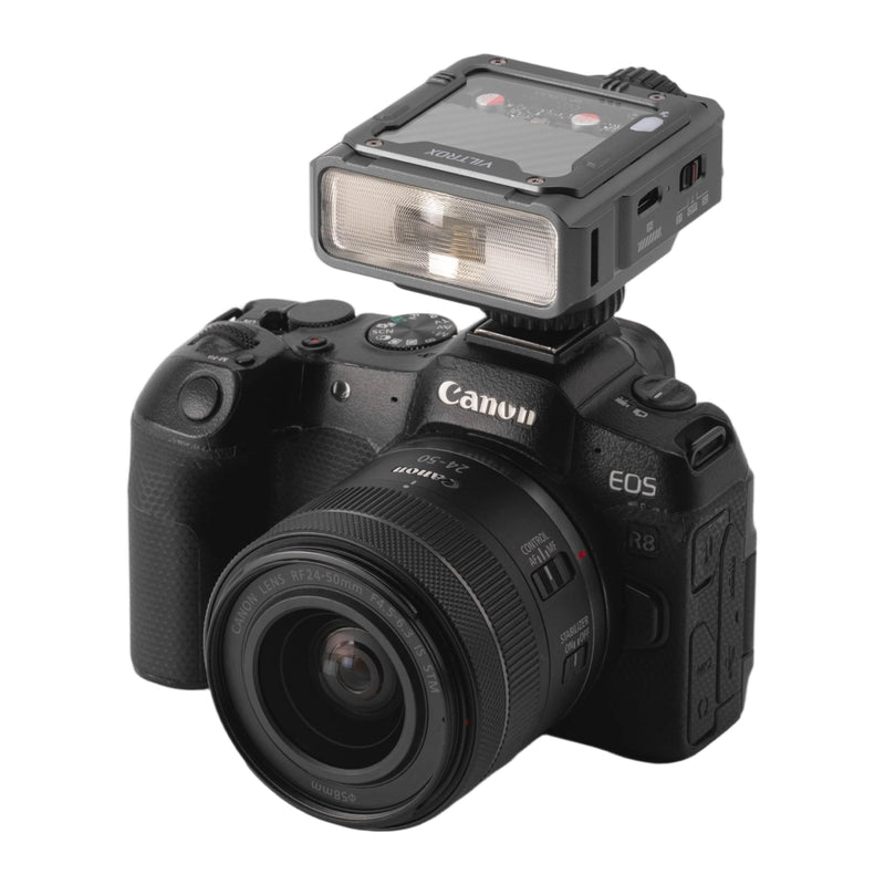 VILTROX TTL Flash for Canon, 26W/s 1800mAh On Camera Flash for Canon, Rechargeable Small Flashlight for Camera, GN16 Mini Flash, 1s Recycle Time, with Softbox (Spark Z3-C, Gray)