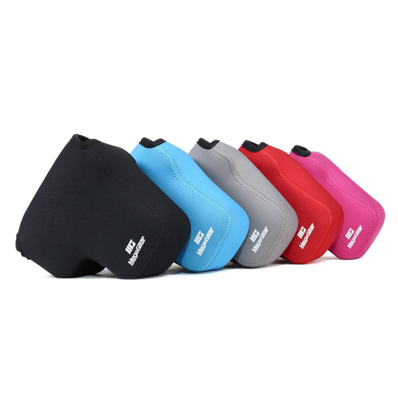 MegaGear Ultra Light Neoprene Camera Case, with Carabiner Compatible with Sony Cyber-Shot DSC-RX10 IV, DSC-RX10 III - Black - MG755 One Size