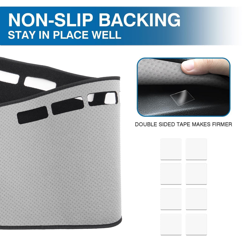 KUST Car Dash Cover for Dodge RAM 1500 2500 3500 2019-2024 2025 2026 Non-Slip Interior for Dodge RAM Accessories Center Console Dash Cover Custom Fit Dash Mat Sunshade Windshield Glare Black Dash Cover for Dodge RAM 1500 2019-2026