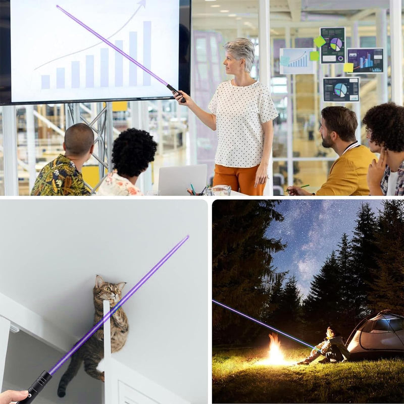 Purple USB Laser Pointer for TV LED LCD Screen Demo Outdoor Construction Exploration Purple