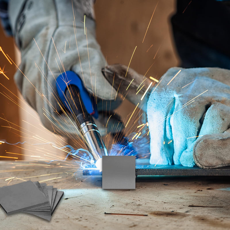 Coopay Welding Practice Kit, 48 PCS Welding Coupons 14 Gauge Premium Mild Steel 3&2 Inches Square Steel Plate Kits Weld Practice and Training for MIG, TIG Stick, Arc, Gas, Wirefeed and Brazing 48 Pack