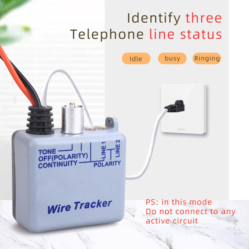 Tone Tracing Probe Kit Wire Tracer Circuit Tester Tone Generator Kit 200EP High Accuracy Cable Tester Line Finder Toner Inductive Amplifier Variable Tone Generator for Network Grey line finder