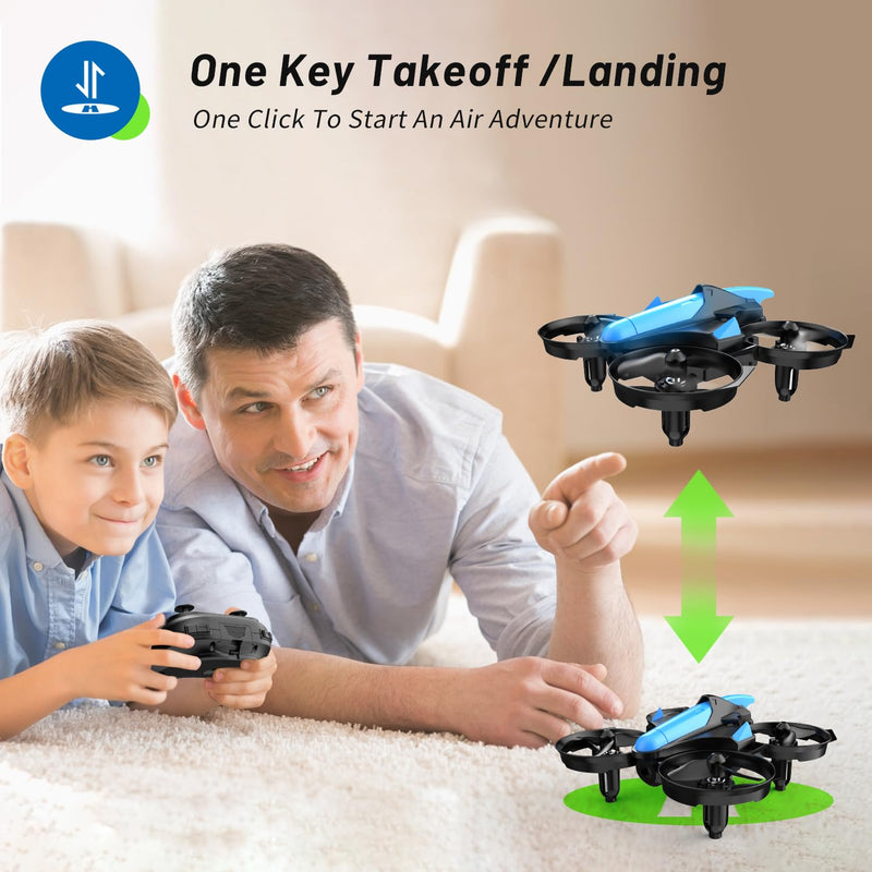 Mini Drone for Kids 8-12 and Beginners, RC Quadcopter Toy with Auto Hovering, One Key Start/Landing, Headless Mode, 3D Flips, Circle Fly, Indoor Small Drone Gift for Boys and Girls