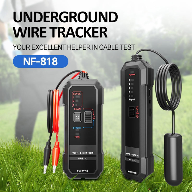 Underground Wire Locator, Underground Cable Locator for Pet Fence Buried Sprinkler Valve, Cable Tester for Locating Irrigation Tone Generator Kit, Electrical Underground Wire Tracer