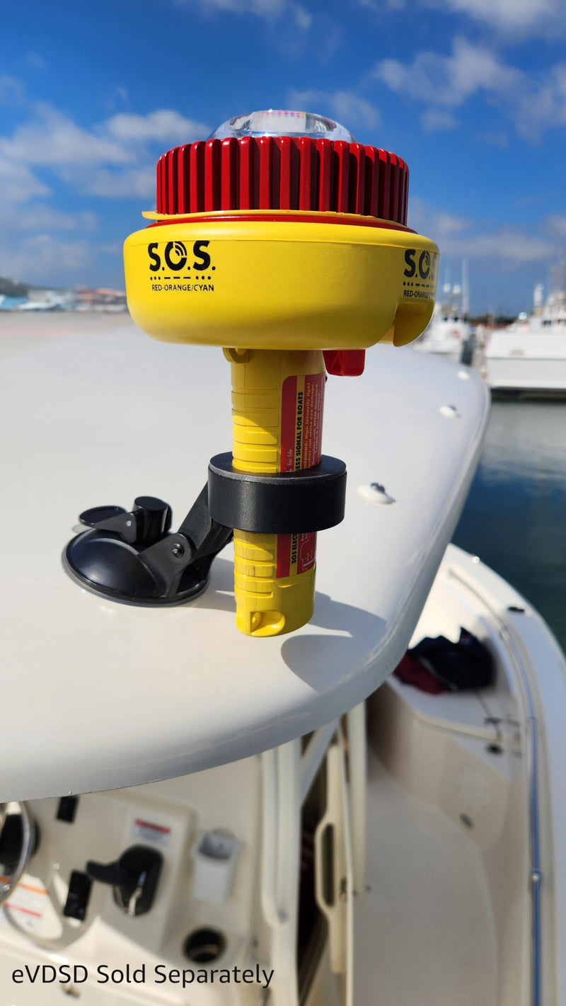 Sirius Signal CSM-1000 Display Suction Mount for Electronic Visual Distress Signal Devices - Compatible with C-1002, C-1003, C-1004