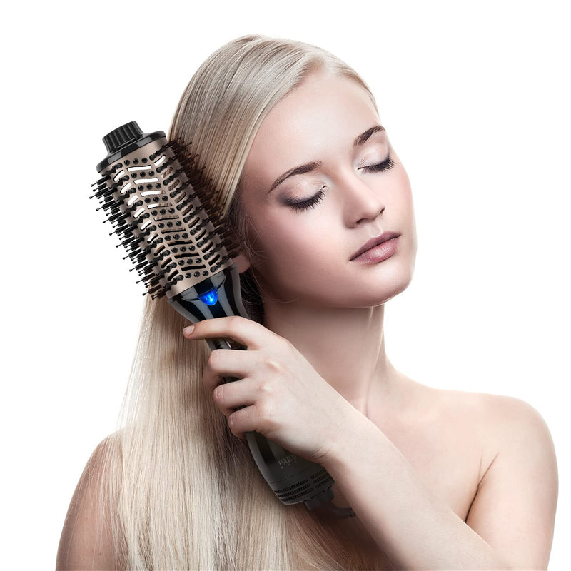 One-Step Hair Dryer Brush, 4-in-1 Hot Air Styler and Blow Dry Brush | Ionic Ceramic Technology, for Drying, Volumising and Straightening, Mid to Long Hair, Black 1. Black - Oval