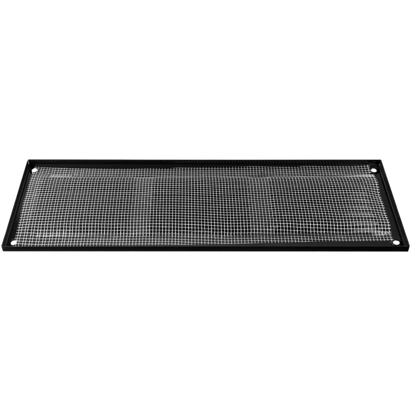 HVAC OV 12" x 4" Inch (External Dimensions) - Scratch Resistant Black Metal Air Cover Grille Cover - Wall, Ceiling Register and Exterior Wall Vent Cover with Guard/Mesh Screen - Soffit Vent 12'' x 4''