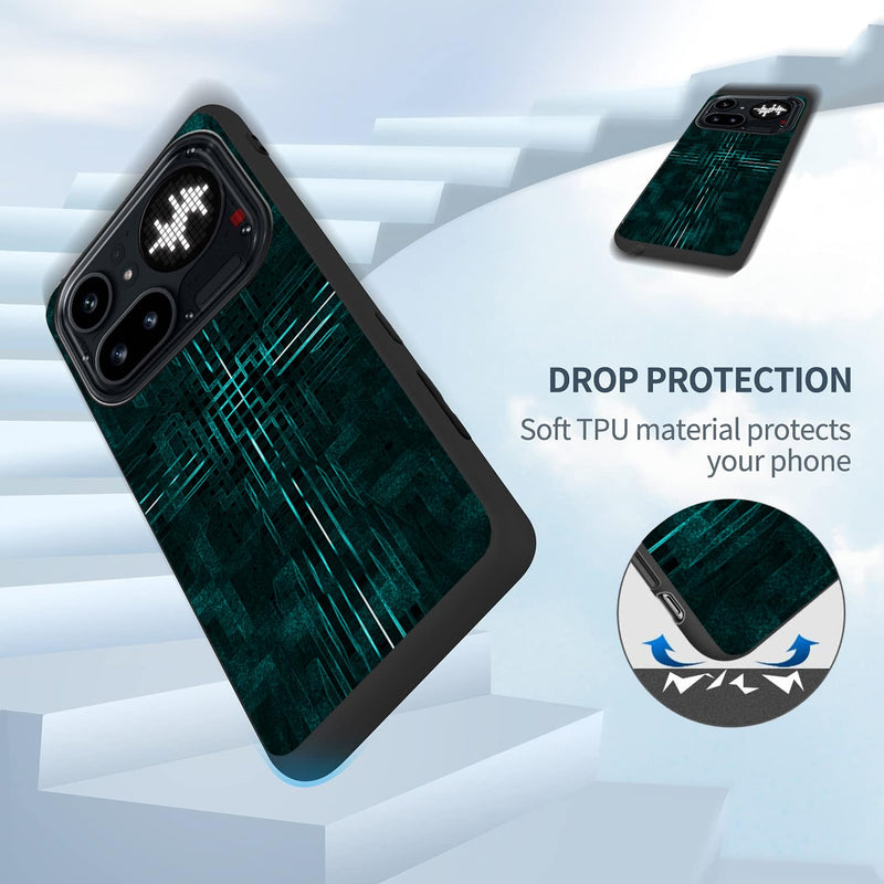 Flexible TPU Case for Nothing Phone (4a) Pro, Slim Fit Lightweight [Technology Line Pattern Art Painting] for Men | Soft Rubber NothingPhone 4a Pro Cover 6.83" Case Shockproof Drop Protective Technology Lines