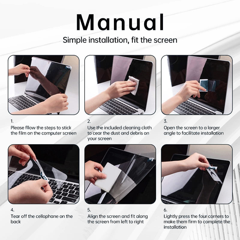 【2 Pack】11.6" Blue Light Blocking Laptop Screen Protector for Acer/Lenovo/ASUS/Samsung/Dell/HP/MSI 11.6inch (16:9 Aspect Ratio) Laptops, Anti-Glare Anti-Blue Light 11.6 inch Laptop Screen Film Blue Light Film 11.6 Inch (16:9 Aspect Ratio)
