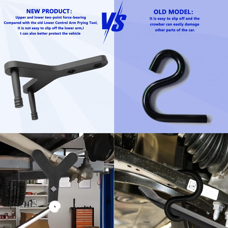 New Lower Control Arm Prying Tool, Suspension Specialty Bushing Tool, Lower Ball Joint Pry, Control Arm Tool Bushing Removal Tool Designed to Work with a 1/2" Drive Extension Breaker Bar 1 Pcs