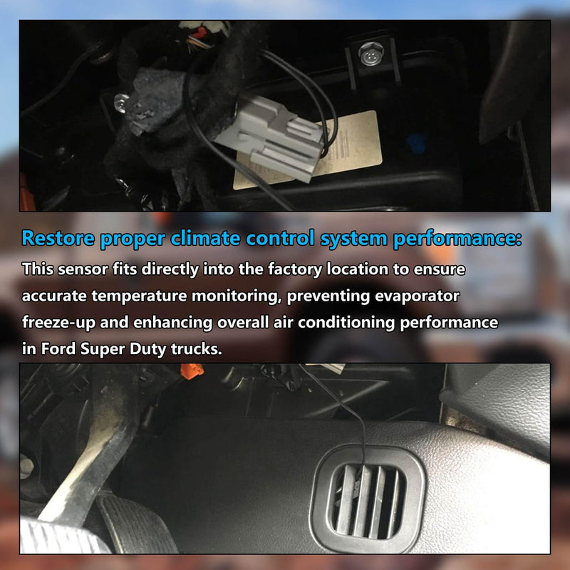  [AUSTRALIA] - A/C Evaporator Temperature Sensor for Ford F-250 F-350 Super Duty 6.2L 6.7L 2011-2016,Replace BC3Z-19C734-A BC3Z19C734A 926-546