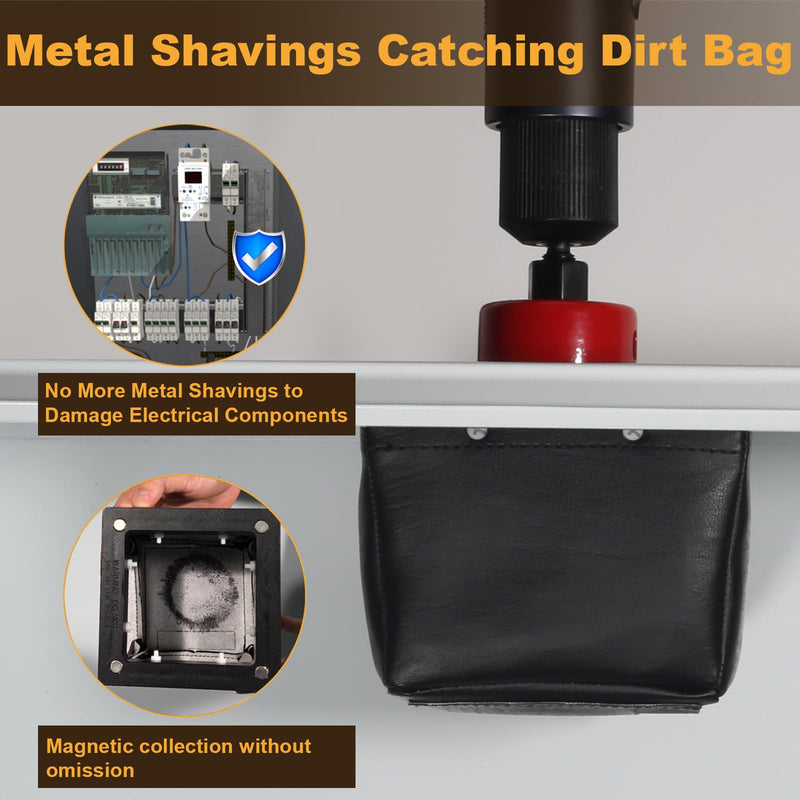 Magnetic Metal Shaving Catcher Dirt Bag, Strong Magnetic Drill Shaving Catcher, Electrical Safety Drill Catcher Dirt Bag for Metal Shavings on Electrical Panels