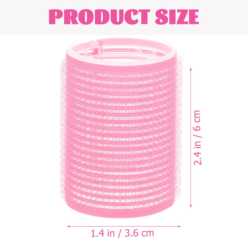 Uonlytech Diy Hair Curlers Set 6Pcs Self-Adhesive Plastic Rollers Hair Styling Tools for Salon and Home Use 1.4 Inch Diameter Curling Drum