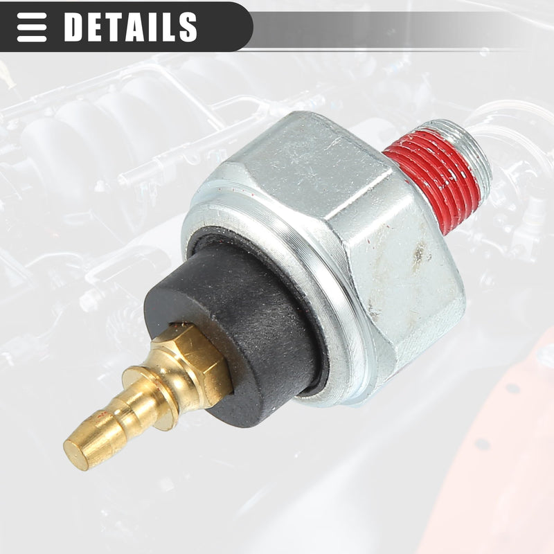 Motoforti Engine Oil Pressure Sensor, for Honda Accord 1984-2007, Plastic Metal, No.37240PT0014, Black Silver Tone