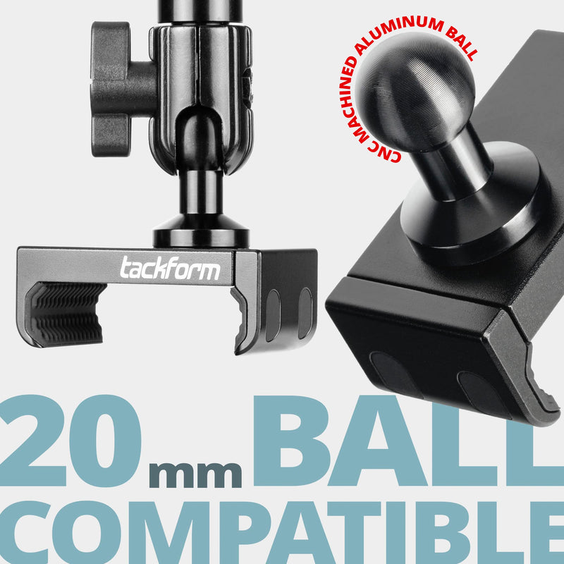 Tackform Enduro 20MAXX Vibe Phone Holder - Vibration Dampening - Spring Tension Optimized for Motorcycle and SXS Harsh Off Road Terrain | 20mm Aluminum Ball