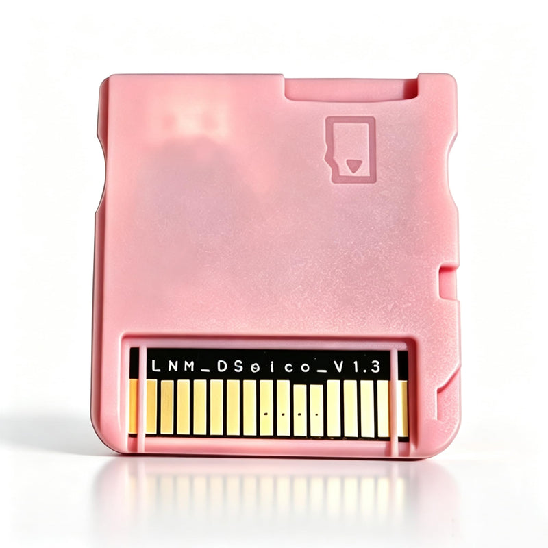 DSPico Pink Shell Edition – RP2040 Open-Source Flash Cartridge with 6MB/s High-Speed Loading, Dual Power, DS Mode & Pico Launcher Support for Homebrew & Backups, Injection-Molded, Not 3D-Printed