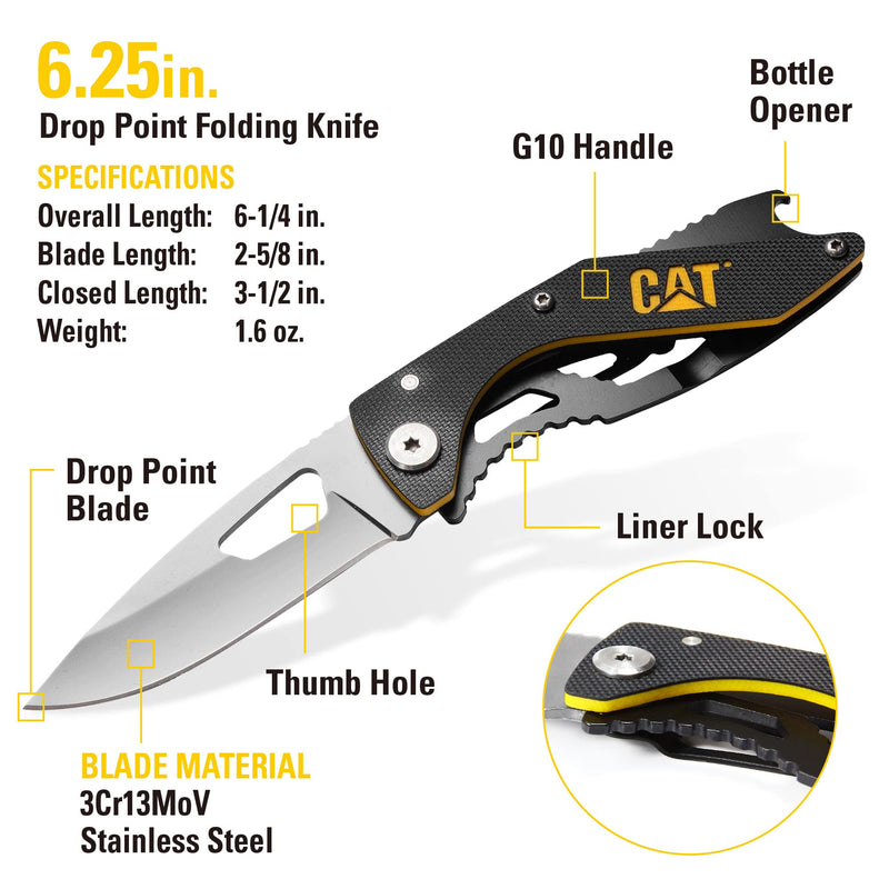 Cat 3 Piece 9-in-1 Multi-Tool, Knife, and Multi-Tool Key Chain Gift Box Set - 240125