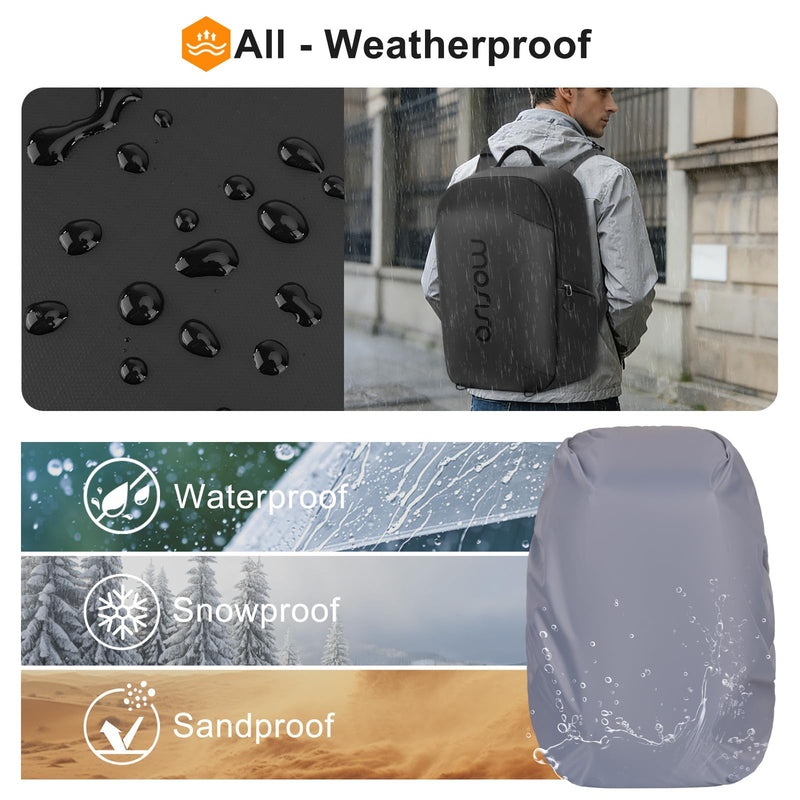 MOSISO Camera Backpack, Full Back Access Photography Backpack, Black | DSLR/SLR/Mirrorless Waterproof Camera Bag with Tripod Holder&Laptop Compartment&Rain Cover Compatible with Canon/Nikon/Sony