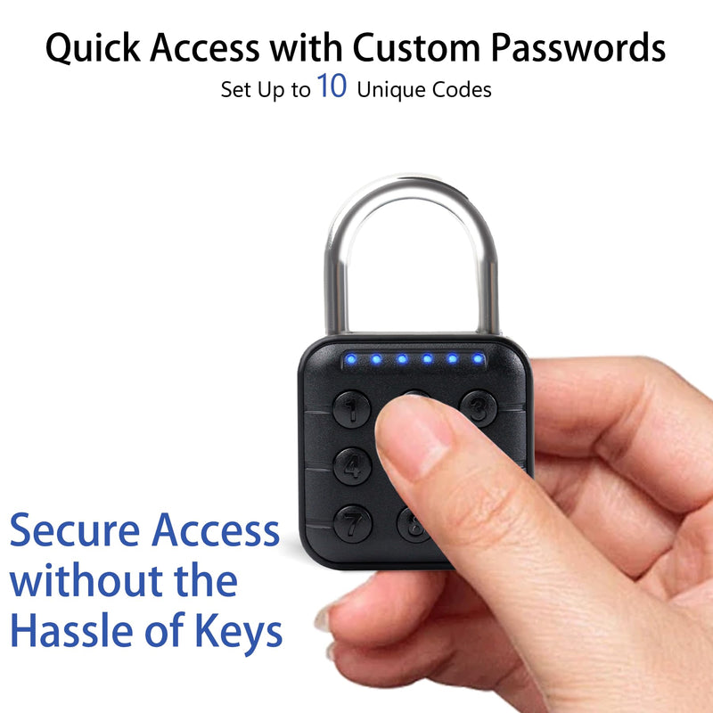 UMIKSMART 6-Digit Combination Padlock, High Security Password Lock with IP67 Waterproof Zinc Alloy Body, Code Pad Lock for School Locker, Gym, Toolbox, Fence, Storage, Black