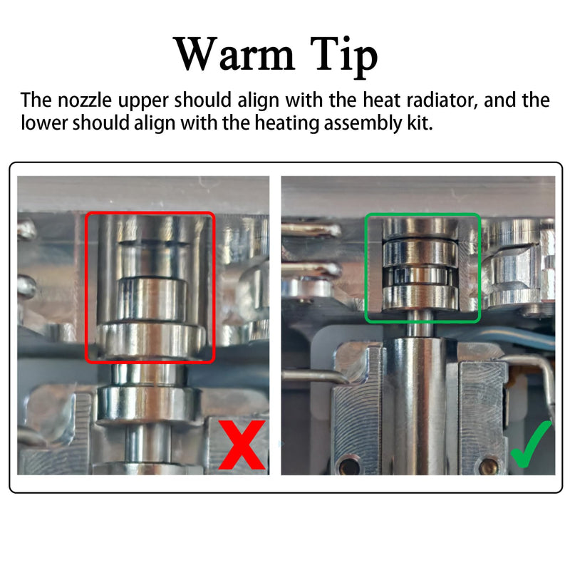 HzdaDeve 4PK Kobra X/Kobra 4 Nozzle Kit Integrated Hardened Steel Nozzles 0.25MM 0.4MM 0.6MM 0.8MM Quick-Swap High Flow High Speed Throat Tube Nozzles Print Head Hot End for Anycubic 3D Printer 0.25/0.4/0.6/0.8MM