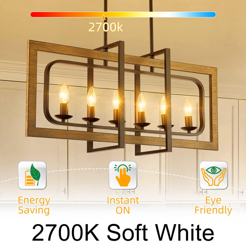 GvvooHome Candelabra Light Bulbs 40 watt Equivalent, E12 LED Bulb Dimmable Chandelier Bulbs, B10 Candle Light Bulbs 2700K Soft White, 90+CRI, 400LM, Cear Glass, 24 Pack