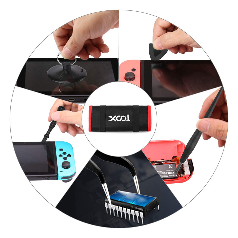 XOOL 17-in-1 Gamebit & Tri-Wing Screwdriver Repair Tool Kit, Compatible with Nintendo Switch & Joy-Con, Game Boy, NES SNES, Wii DS GBA, 3.8mm & 4.5mm Gamebit, for Xbox & PlayStation Consoles