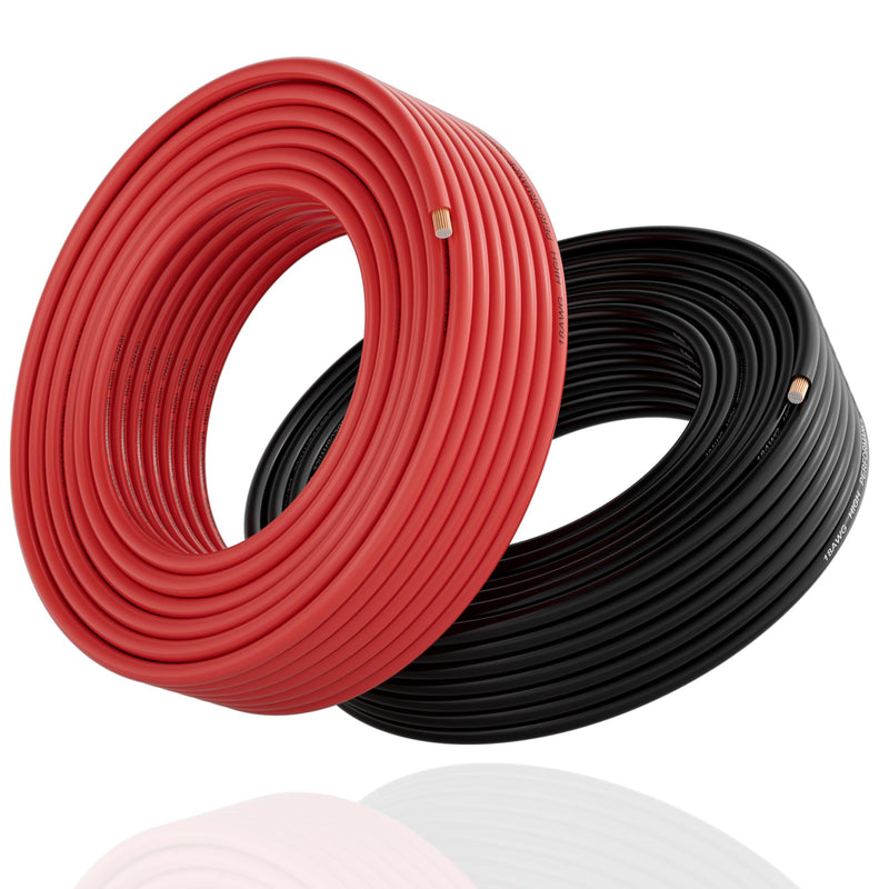 16 Gauge Wire (2-Pack Red/Black Each 35 FT), 16AWG CCA, Low Voltage Automotive Primary Harness Wire for Battery, Car Audio, Remote Trailer, Security Alarm, Hook Up Electrical Wires for DIY DC/AC 35FT-2PK Black+Red