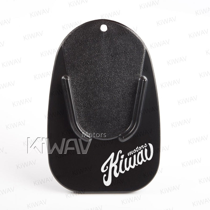 KiWAV Motorcycle Kickstand Pad Plate Support Accessory - Black - Soft Ground, Grass, Hot Pavement, Outdoor Parking, Anti Sinking Black Kickstand Pad
