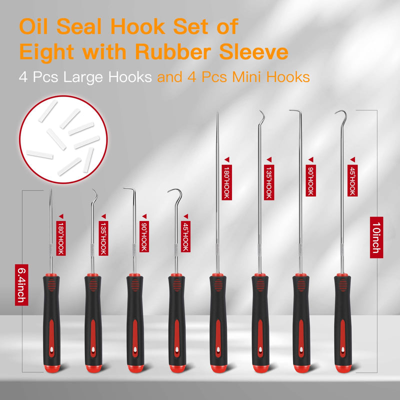 8 Piece Automotive Tool, Pick Set, Precision Oil Seal Pick Tool, Mechanical Device Pick for Lock Pick Set, Lock Keys, Pick to Remove Hoses and Gaskets, Pick, Seal Puller