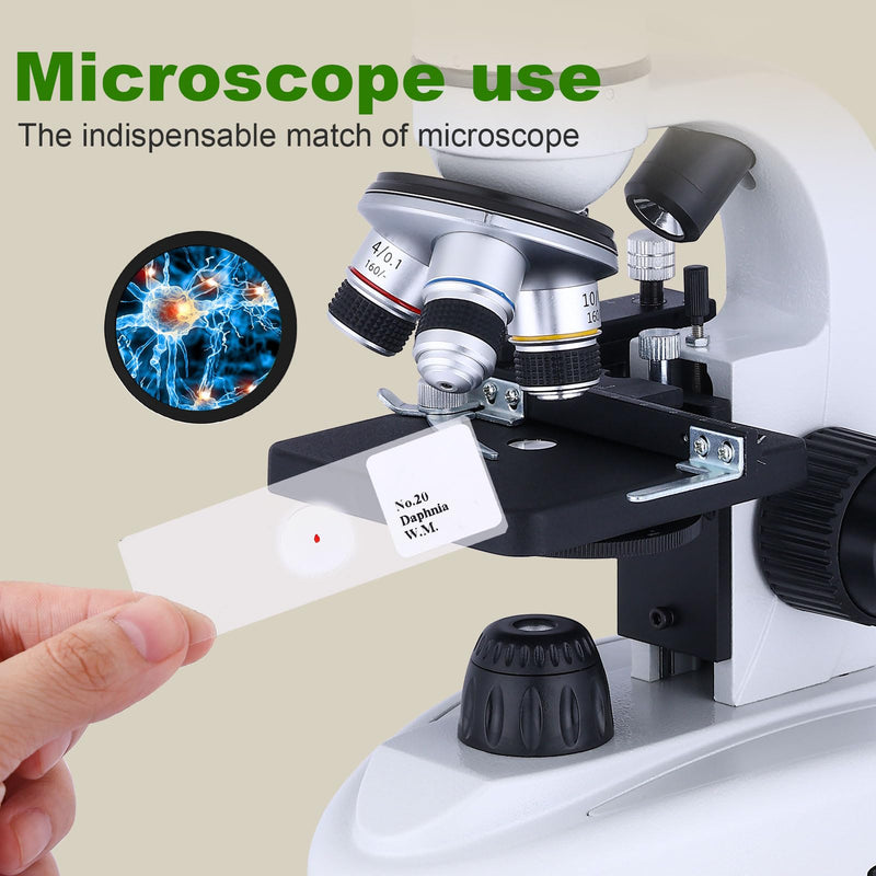 120 Microscope Slides with Specimens, Plant, Insect, Animal, Algae Slide Set for Biological Science Laboratory Basic Biological Science Education 120pcs