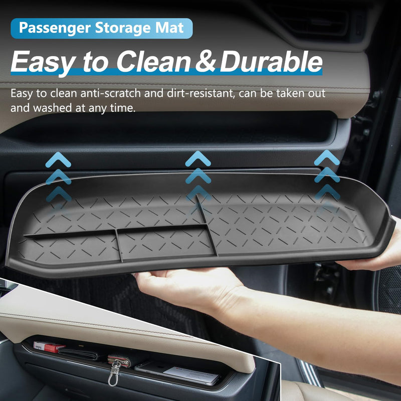 Center Console Organizer Tray,Passenger Storage Organizer Mat,Glove Box Storage Organizer Tray Compatible with Toyota RAV4 2022 Accessories 2024-2019