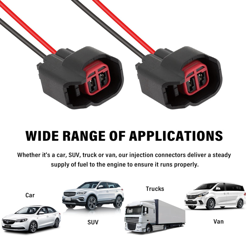 8 PCS Fuel Injector Connector Pigtail,Fuel Injectors Set of 8 Replace OEM# 5013995AA,5161919AA,Car Accessories Fuel Injector Wiring Harness Compatible with Dodge,Ford,Chevrolet (8PCS) 8PCS