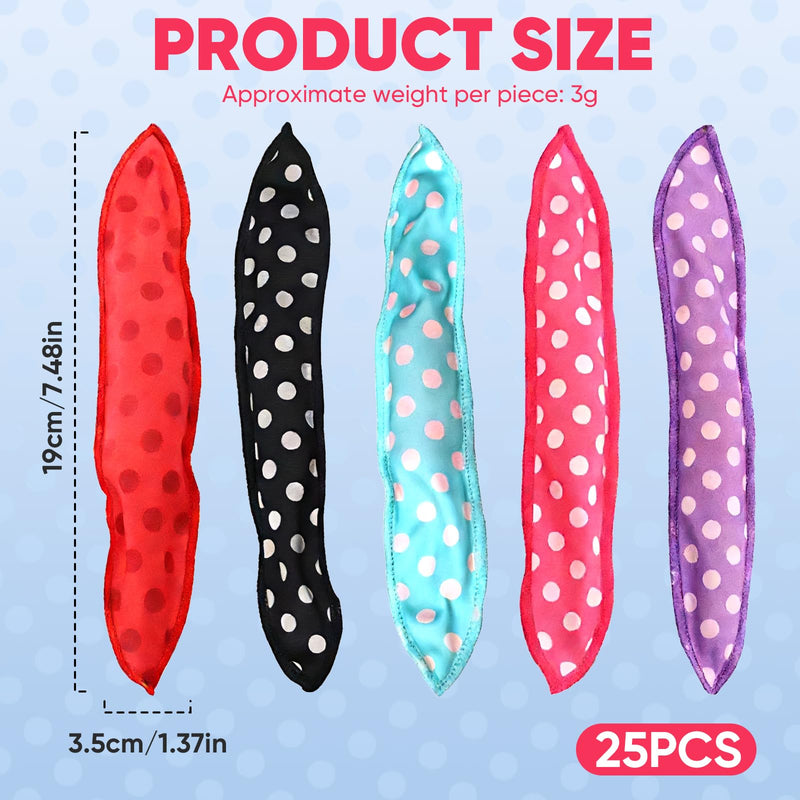 24 Pack Soft Sponge Heatless Hair Curlers For Overnight Curls | Retro Polka-Dot Sleep Rollers For Short And Long Hair, No Heat Needed