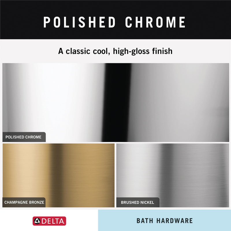 DELTA Pivotal Double Towel Hook, Chrome, Bathroom Accessories, 79936