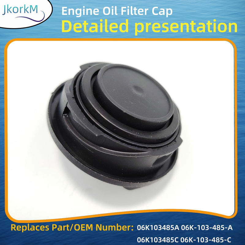 06K103485C Engine Oil Fill Cap Compatible With Volkswagen - Fits For VW Volkswagen Beetle CC Passat Jetta Tiguan, Replaces OEM 06K103485C 06K 103 485 C 06K-103-485-A 06K 103 485 A