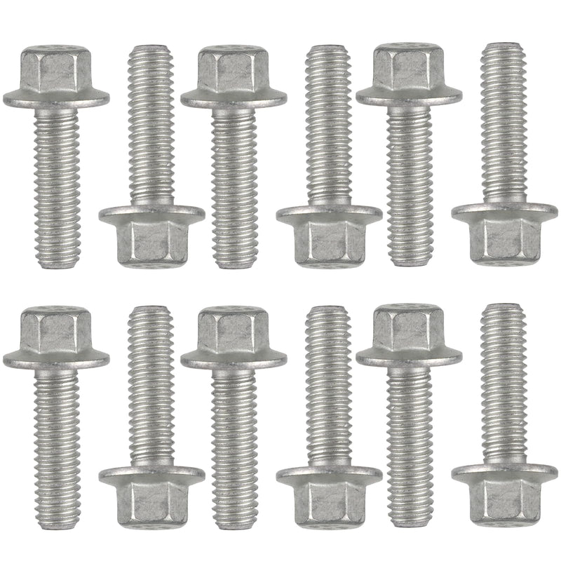 (12 PCS) 551696 Exhaust Manifold Header Bolt Kit for LS Series Engines LS1 LS2 LS3 LSX LT – Grade 10.9 Steel LS Header Bolts Replacement Set