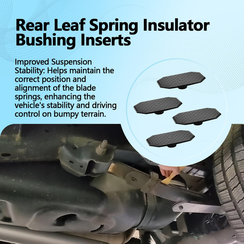 FL3Z5586B 4PCS Rear Leaf Spring Insulator Bushing Inserts Compatible with Ford F150 2015 2016 2017 2018 2019 2020 Replaces FL34 5586-AA