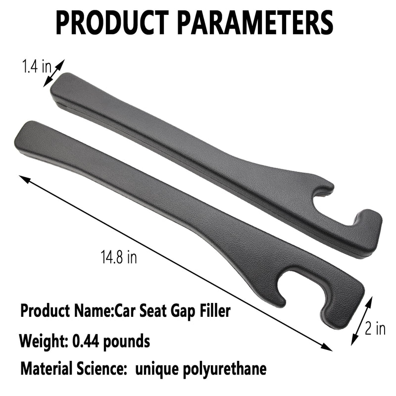 Car Seat Gap Filler Set of 2,Seat Gap Organizer, No Drop Seat Guard,2025 New Car Seat Side Gap Filler Organizer, Drop Seat Guards for Cars (Black 2Pcs) Black