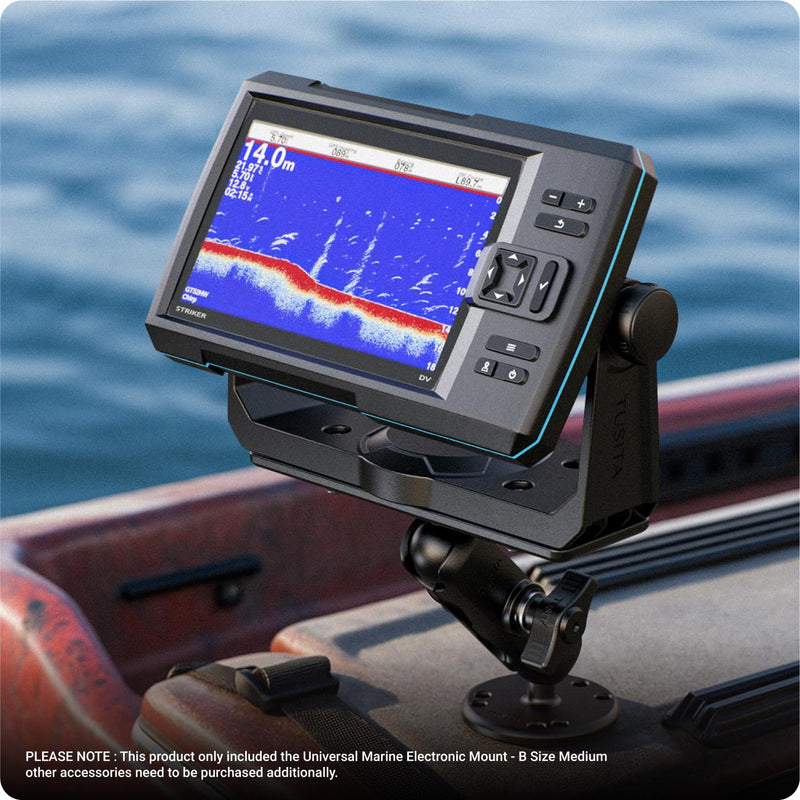 TUSITA Universal Marine Electronic Mount - B Size Medium, Aluminum Fish Finder Mount with 1" Ball for Boat, 360° Rotation, High Salt Water Resistant, Compatible with Garmin, Lowrance and More Medium Arm