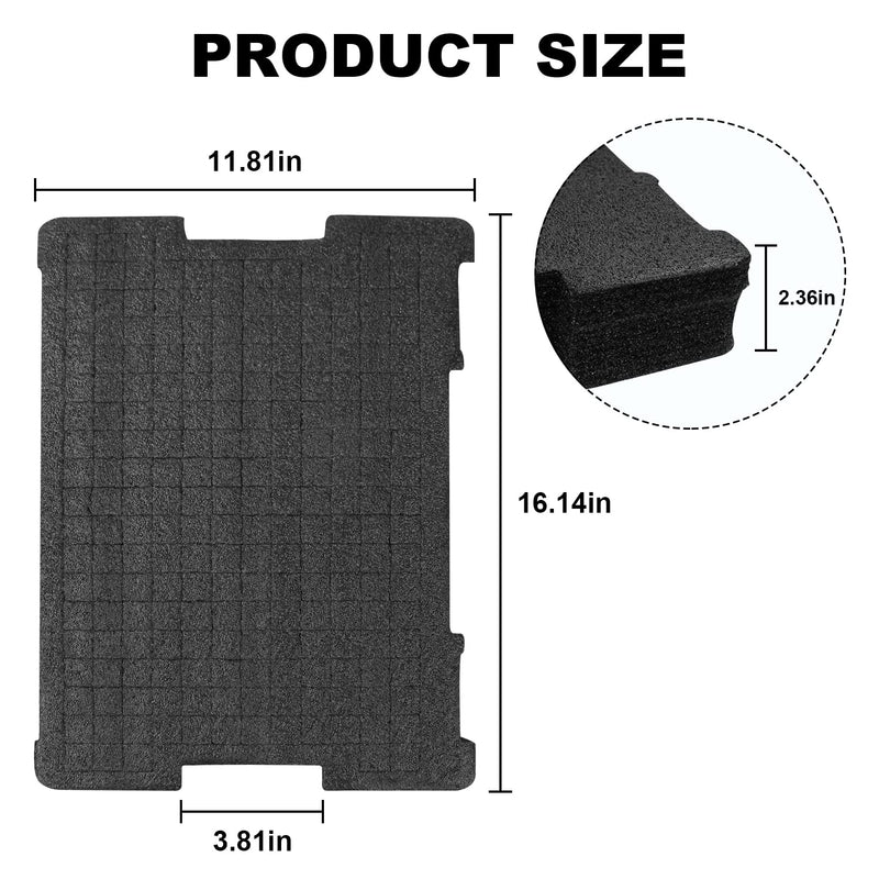 (2 Pack) Foam Insert Compatible with DeWalt TSTAK Tool Boxes - Fits DWST17808, DWST17807, DWST17805 - Replacement for DWST88801 - Customizable Tool Organizer Block + Bottom Base Pads (4 Pieces Total)