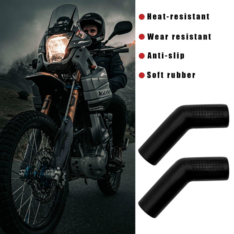 2 PCS Motorcycle Gear Shift Lever Shoe Protector, Motorbike Rubber Anti Slip Shifter Cover, Universal Shift Lever Pedal Cover, Motorcycle Accessories for Dirt Bikes ATVs (Black) Black