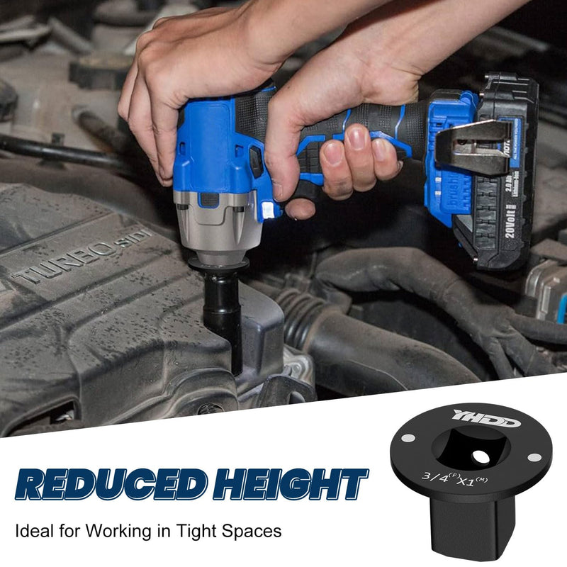  [AUSTRALIA] - Low Profile Impact Socket Adapter Set, Drive Ratchet Adapter Set 1" to 3/4", 3/4" to 1/2", 1/2" to 3/8", 3/8" to 1/4" Magnetic Design, Works with Sockets/Wrenches/Cordless Drills 4PCS