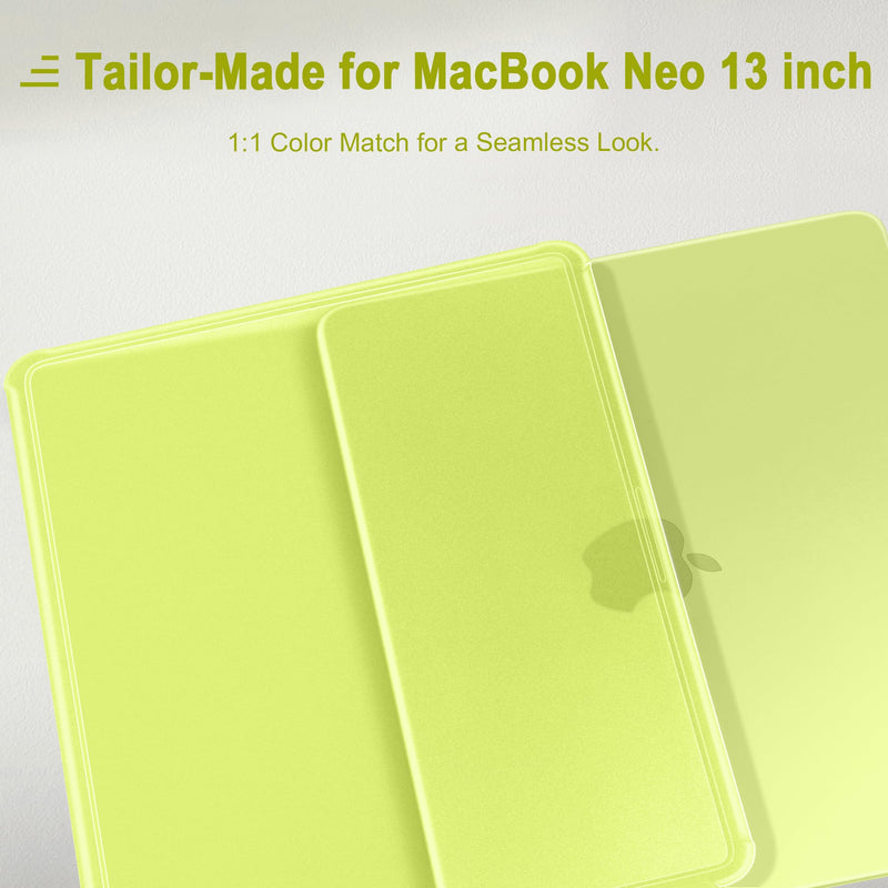 Protective Case for MacBook Neo 13 Inch 2026 A3404 | Hard Shell with Reinforced Anti-Cracking Corners, Anti-Scratch, Fingerprints Resistant | Slim Frosted Snap-On Case | Matte Citrus