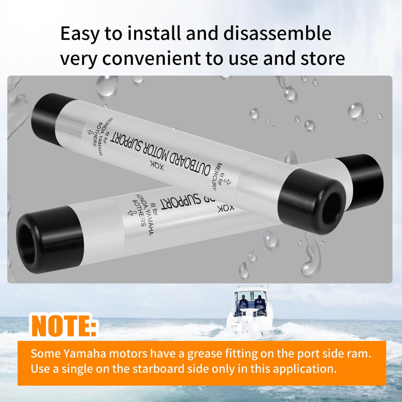 MSS-1-DP OutBoard Motor Support Stick Pair Fits most outboards of 150 HP and up,8.5" Long Aluminum Transom Saver， Not for 2024 Mercury Motors